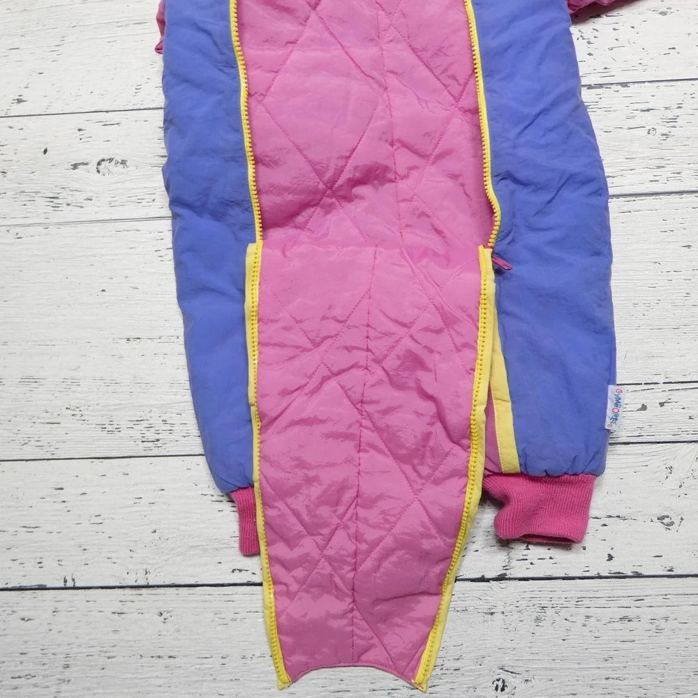 Vintage Gymboree Snowsuit Baby‎ Girls Newborn Multicolor Hooded Puffer Winter